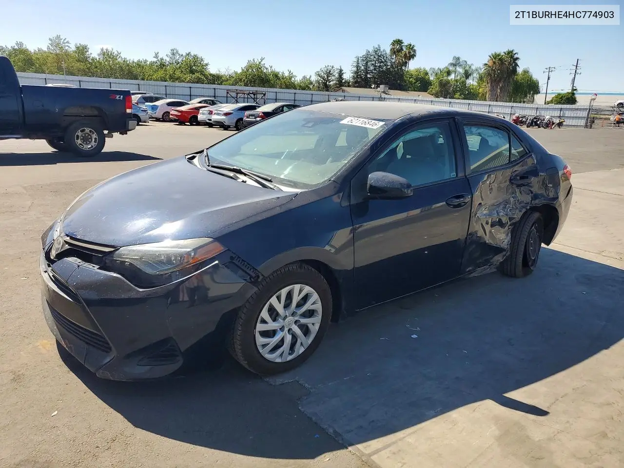 2017 Toyota Corolla Le VIN: 2T1BURHE4HC774903 Lot: 62116846