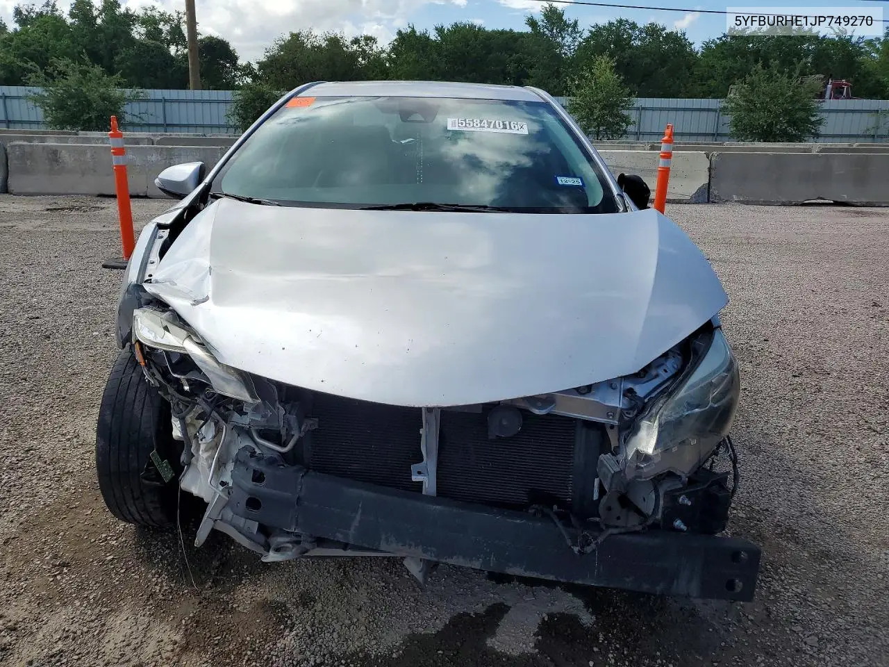 2018 Toyota Corolla Xse VIN: 5YFBURHE1JP749270 Lot: 55847016