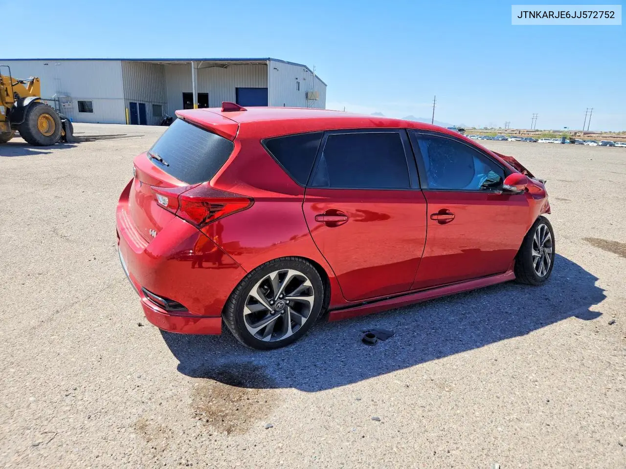 2018 Toyota Corolla Im Base VIN: JTNKARJE6JJ572752 Lot: 58472696
