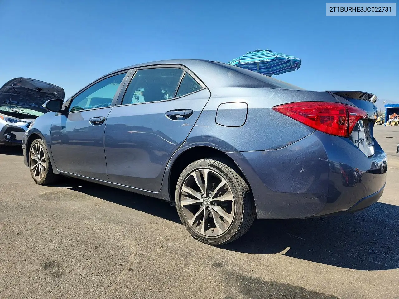 2018 Toyota Corolla Se VIN: 2T1BURHE3JC022731 Lot: 58923586