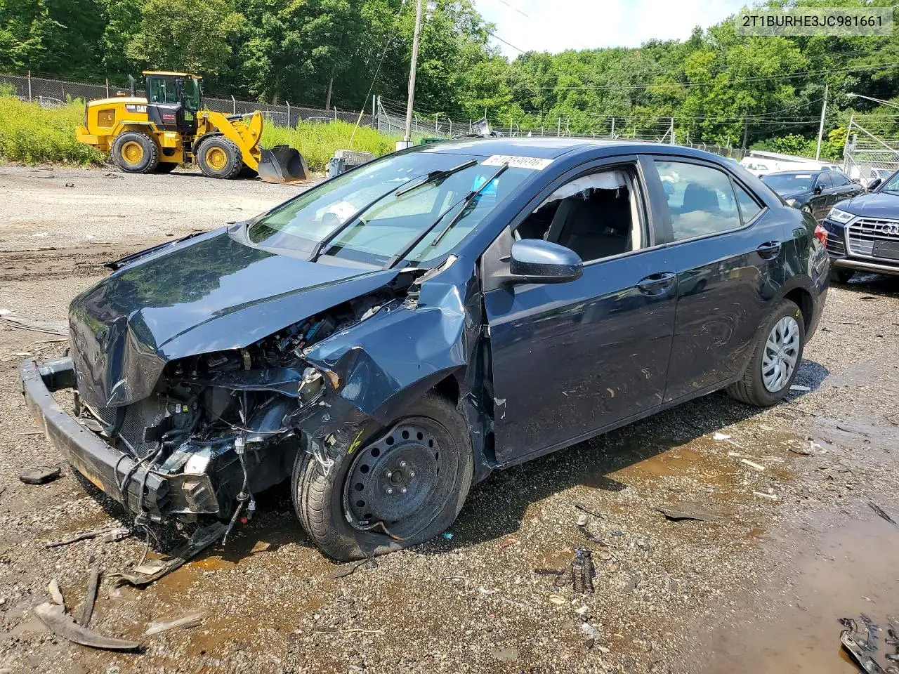 2018 Toyota Corolla Le VIN: 2T1BURHE3JC981661 Lot: 61059696