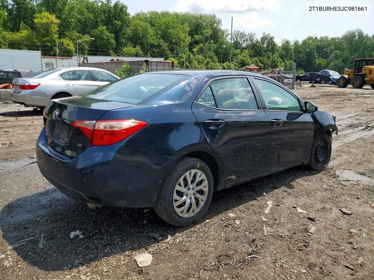 2018 Toyota Corolla Le VIN: 2T1BURHE3JC981661 Lot: 61059696