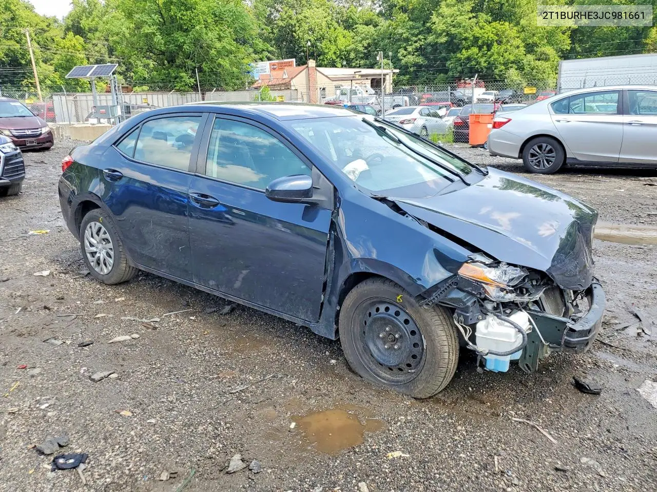 2018 Toyota Corolla Le VIN: 2T1BURHE3JC981661 Lot: 61059696