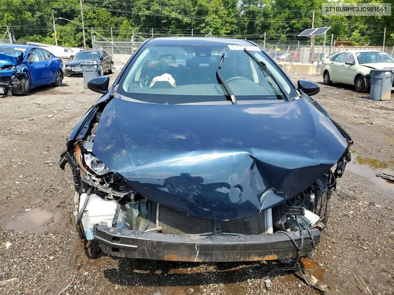 2018 Toyota Corolla Le VIN: 2T1BURHE3JC981661 Lot: 61059696