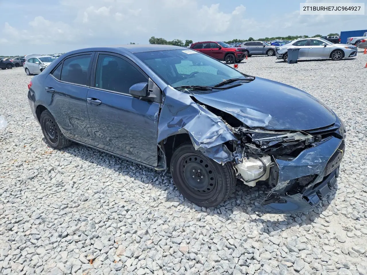 2018 Toyota Corolla Le VIN: 2T1BURHE7JC964927 Lot: 61194396