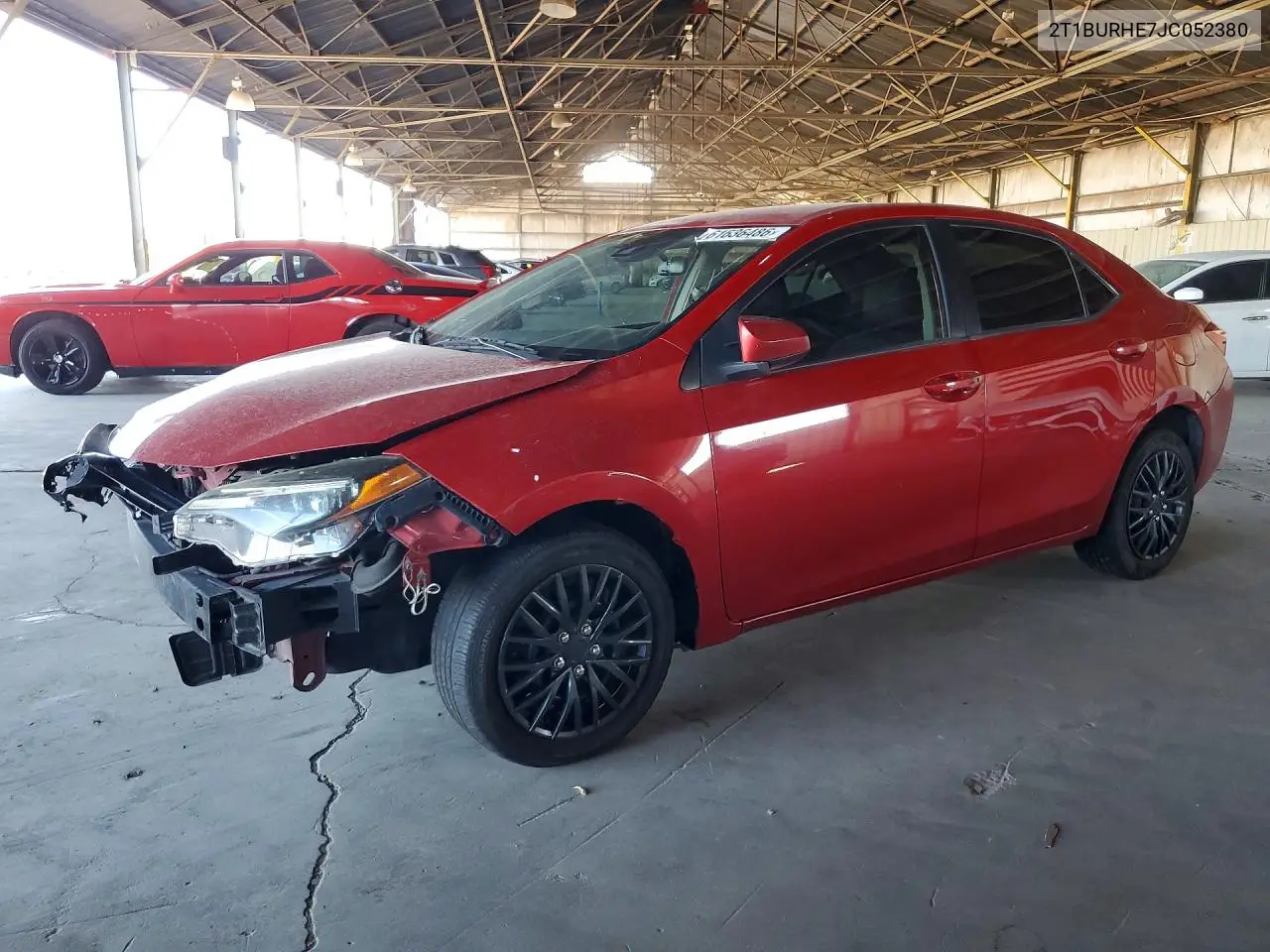 2018 Toyota Corolla Le VIN: 2T1BURHE7JC052380 Lot: 61636486