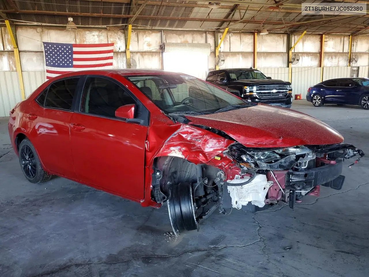 2018 Toyota Corolla Le VIN: 2T1BURHE7JC052380 Lot: 61636486