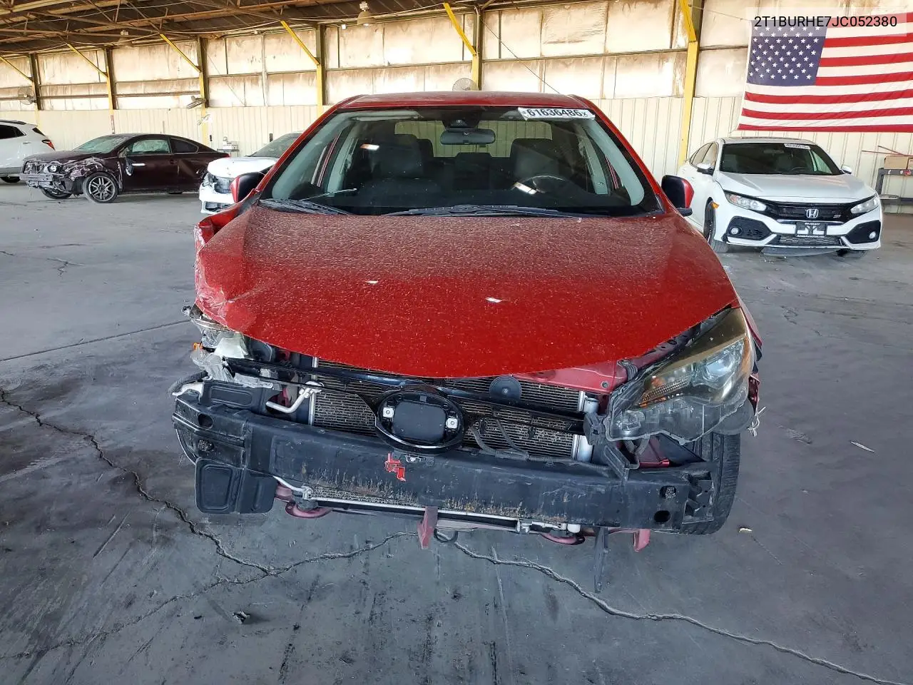 2018 Toyota Corolla Le VIN: 2T1BURHE7JC052380 Lot: 61636486