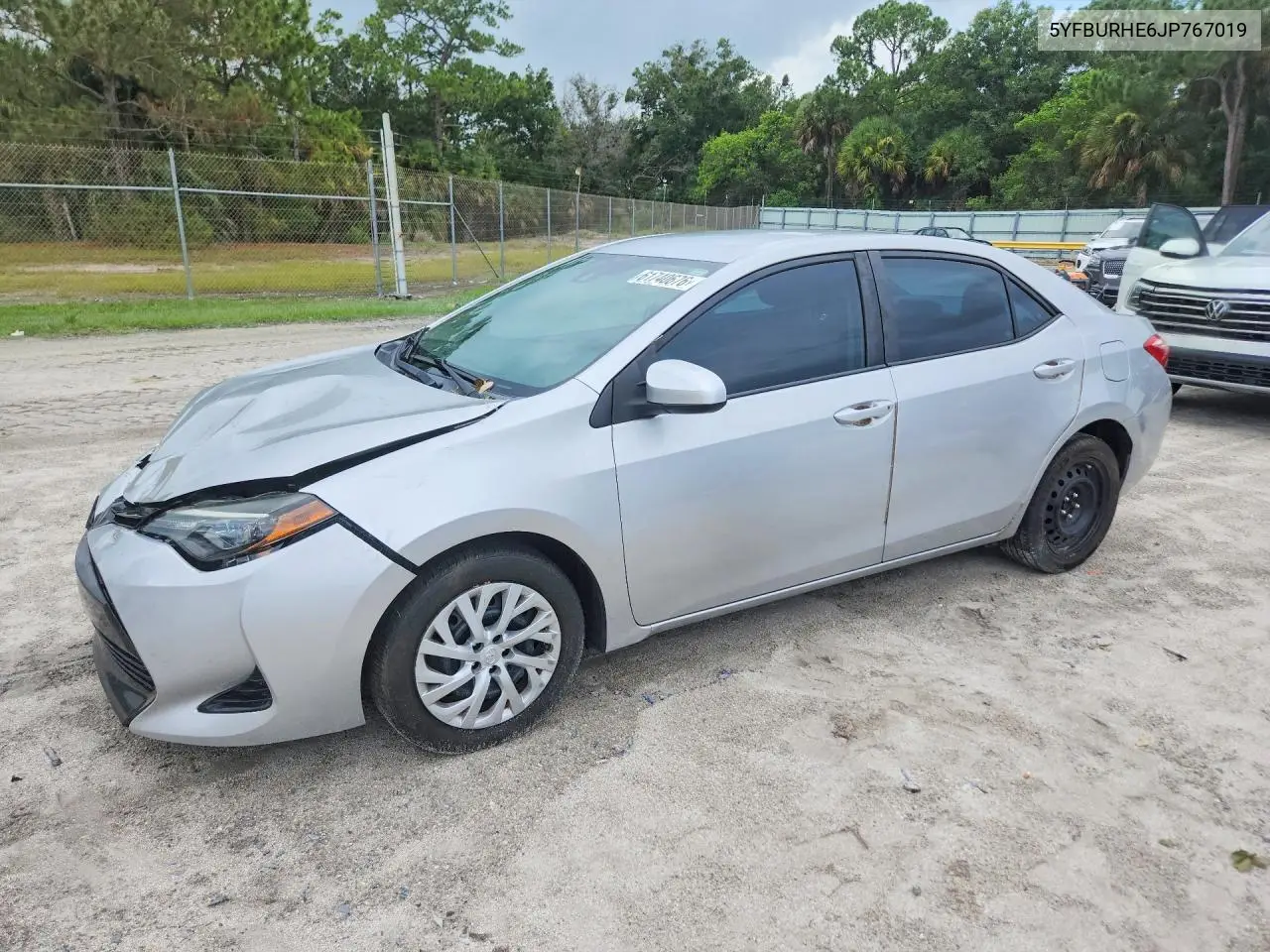 2018 Toyota Corolla Le VIN: 5YFBURHE6JP767019 Lot: 61740676