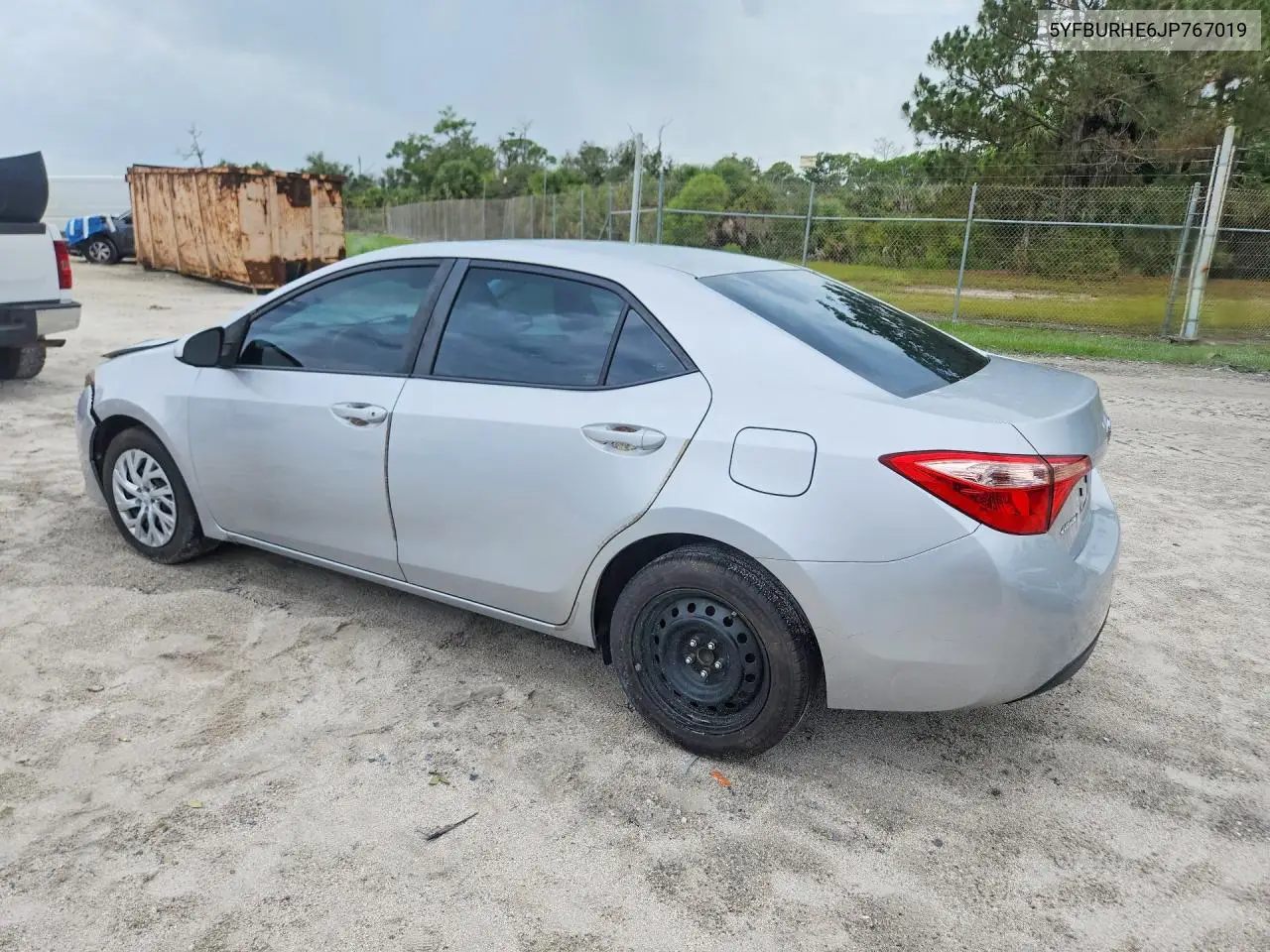 2018 Toyota Corolla Le VIN: 5YFBURHE6JP767019 Lot: 61740676