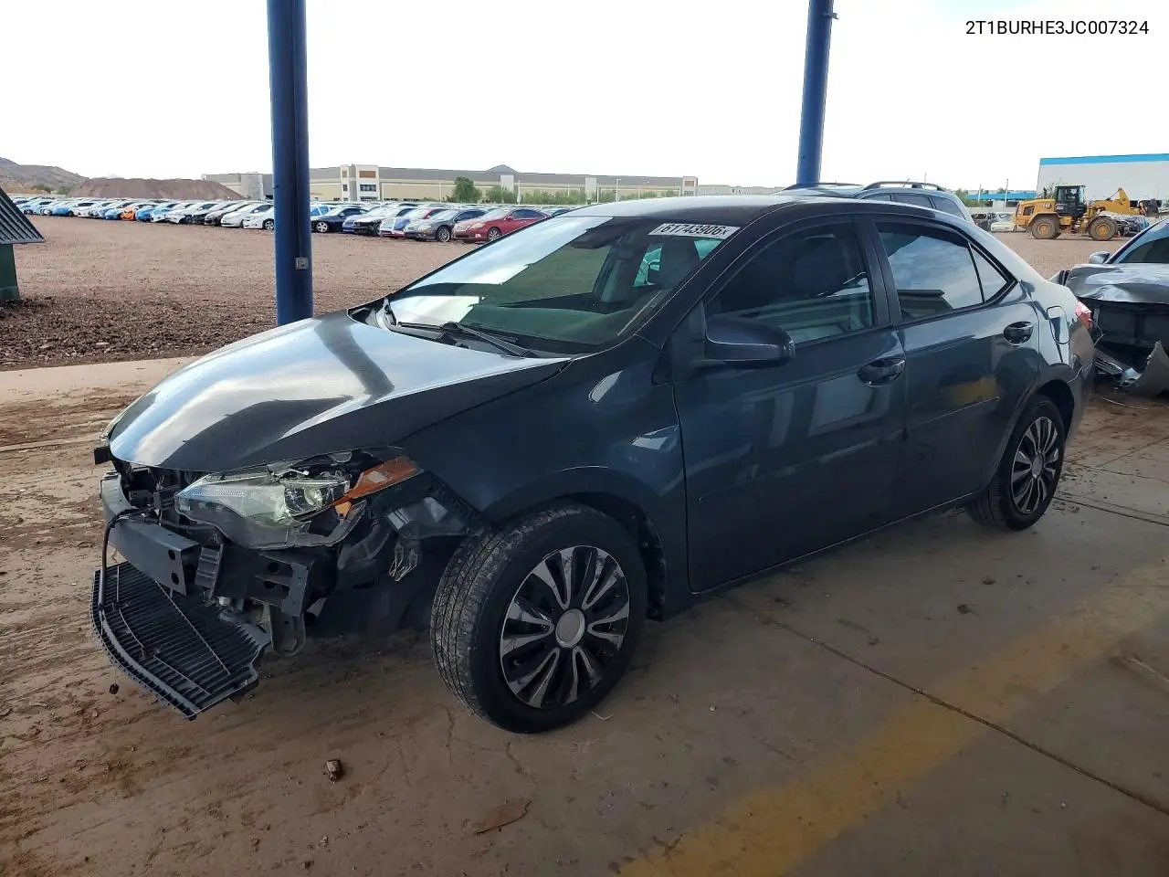2018 Toyota Corolla Le VIN: 2T1BURHE3JC007324 Lot: 61743906
