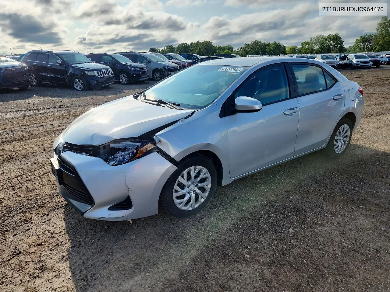 2018 Toyota Corolla Le VIN: 2T1BURHEXJC964470 Lot: 61977086