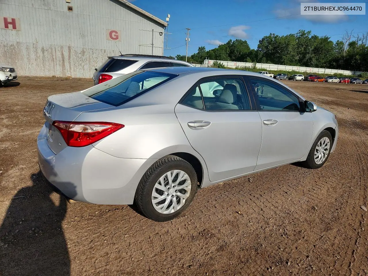 2018 Toyota Corolla Le VIN: 2T1BURHEXJC964470 Lot: 61977086