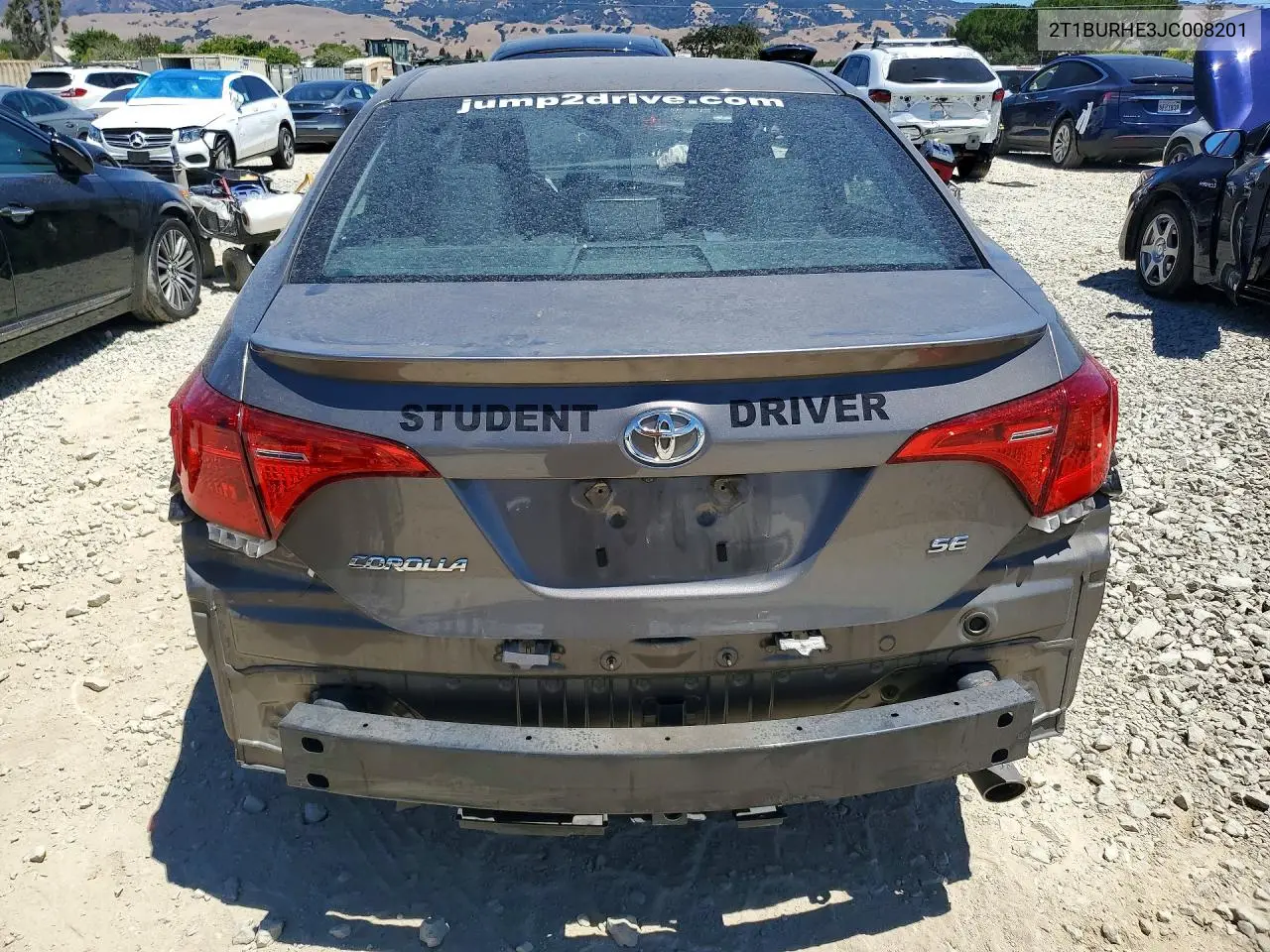 2018 Toyota Corolla Se VIN: 2T1BURHE3JC008201 Lot: 61982856
