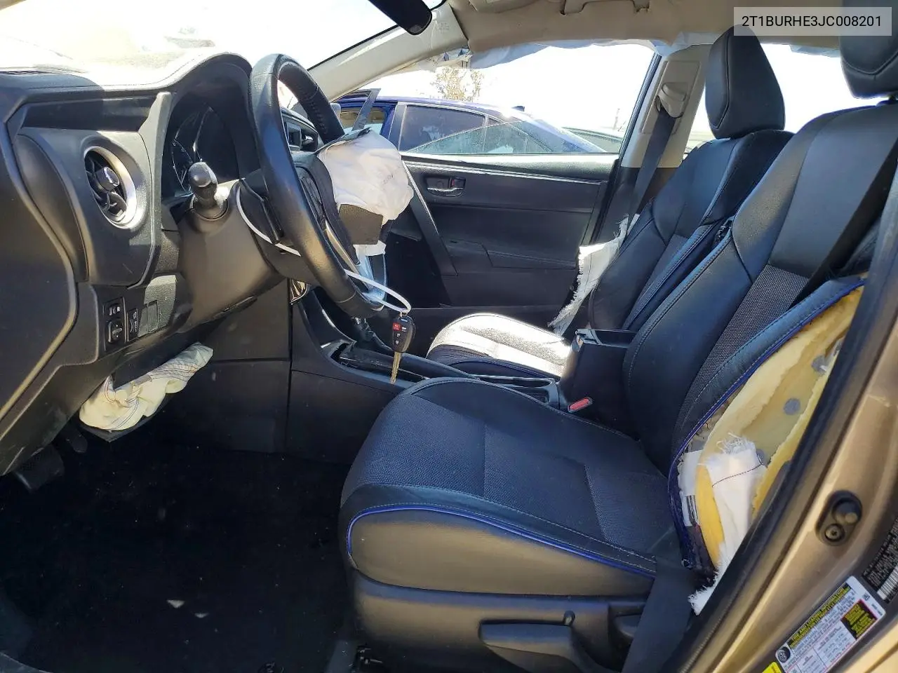 2018 Toyota Corolla Se VIN: 2T1BURHE3JC008201 Lot: 61982856