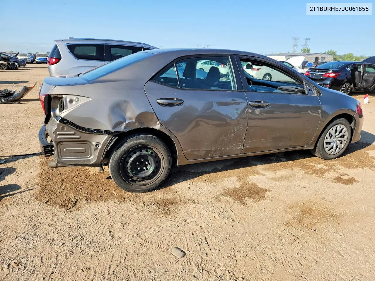 2018 Toyota Corolla Le VIN: 2T1BURHE7JC061855 Lot: 62079936