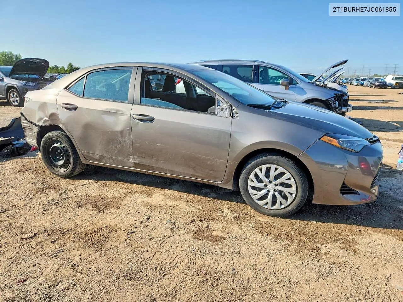 2018 Toyota Corolla Le VIN: 2T1BURHE7JC061855 Lot: 62079936