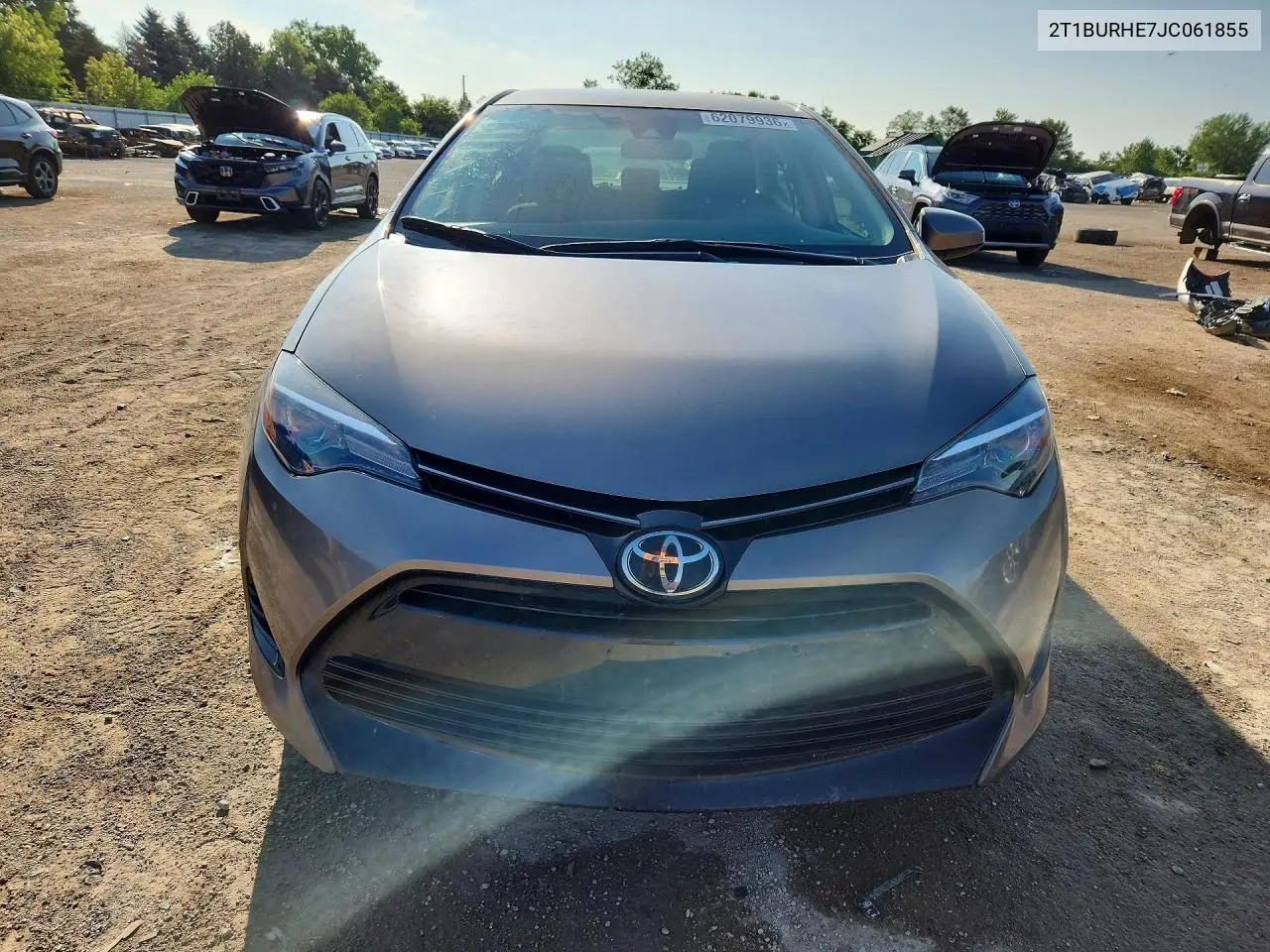 2018 Toyota Corolla Le VIN: 2T1BURHE7JC061855 Lot: 62079936
