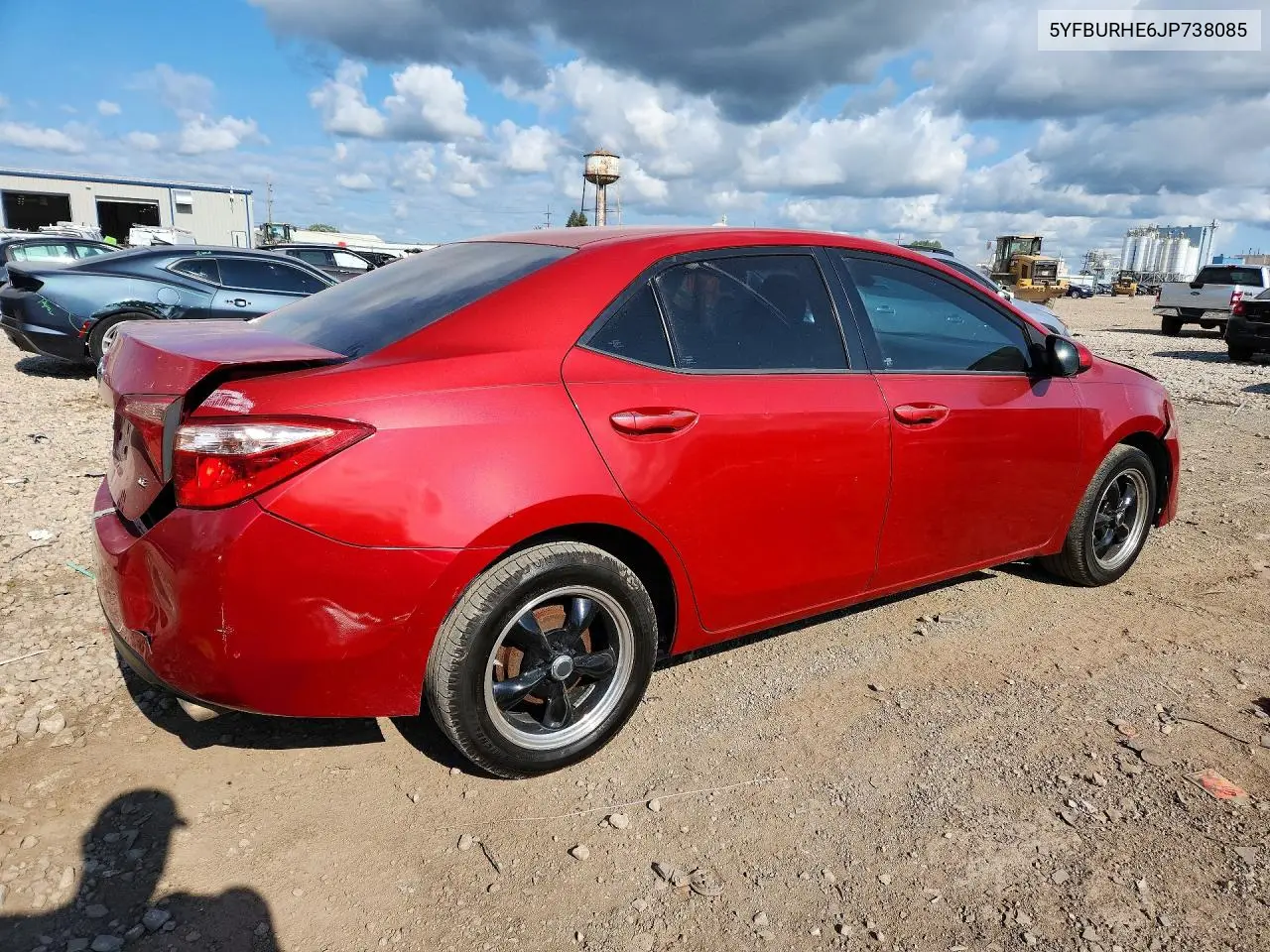 2018 Toyota Corolla Le VIN: 5YFBURHE6JP738085 Lot: 62091406