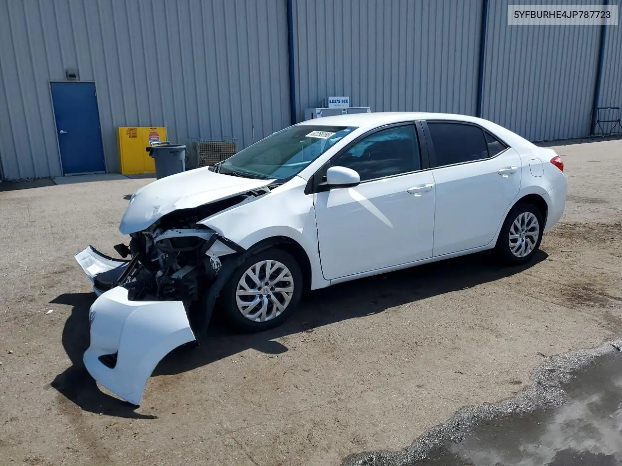 2018 Toyota Corolla Le VIN: 5YFBURHE4JP787723 Lot: 62258286