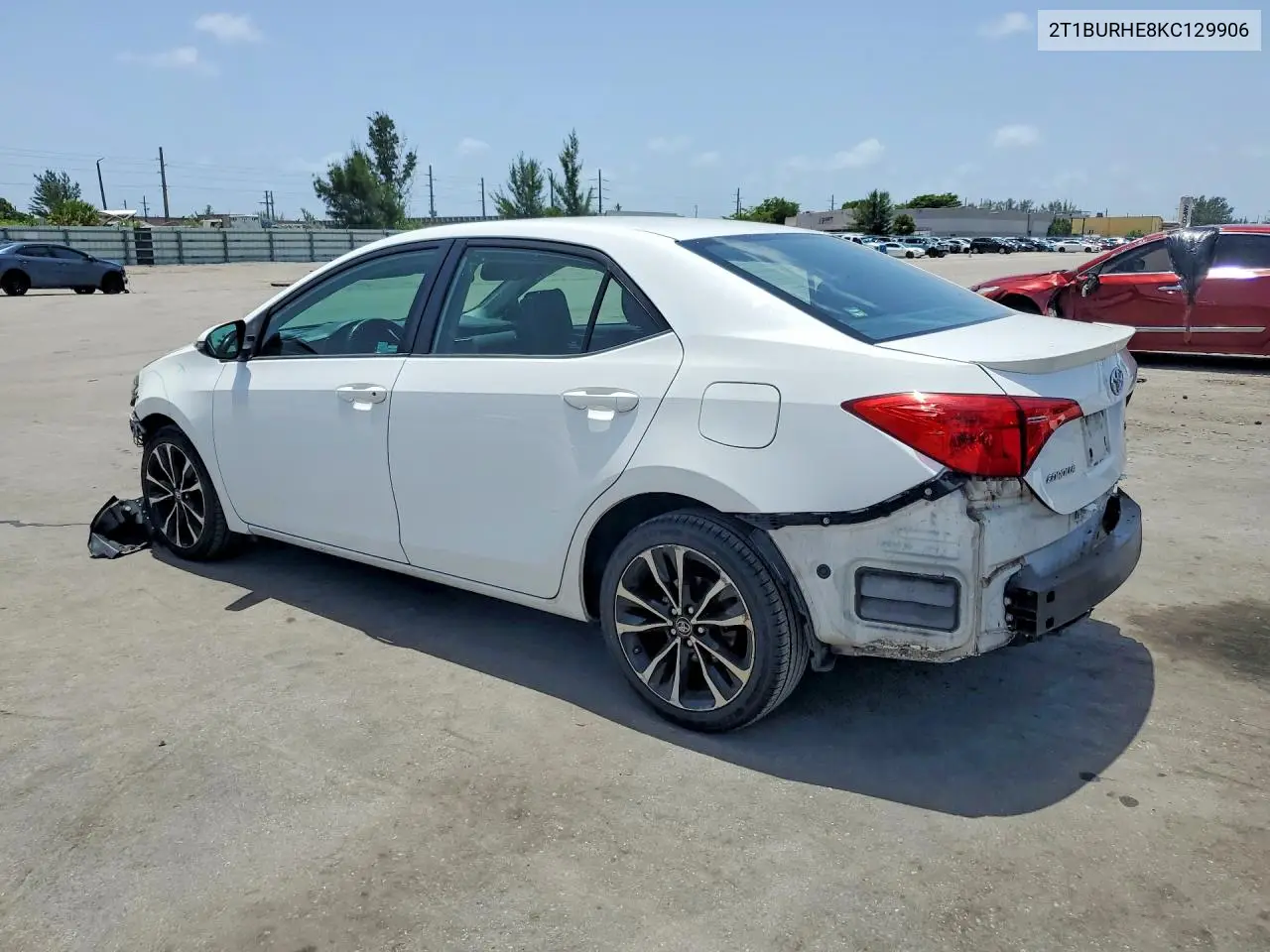 2019 Toyota Corolla Se VIN: 2T1BURHE8KC129906 Lot: 59863276