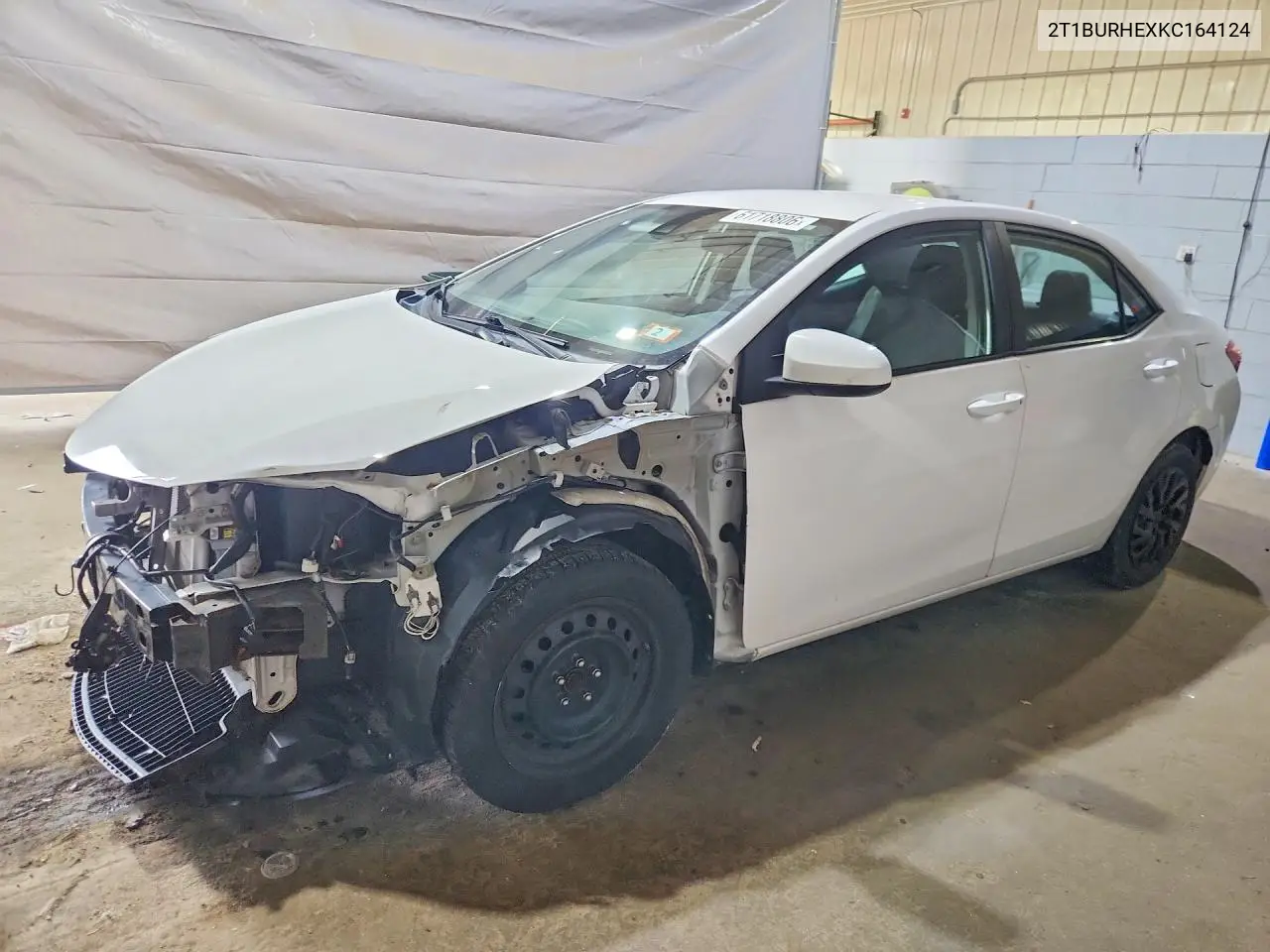 2019 Toyota Corolla Le VIN: 2T1BURHEXKC164124 Lot: 61718806