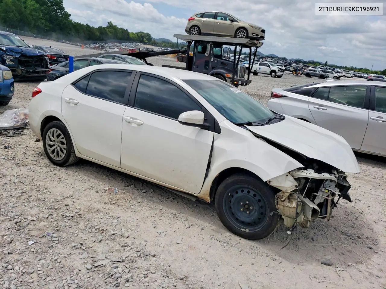 2019 Toyota Corolla Le VIN: 2T1BURHE9KC196921 Lot: 62043576