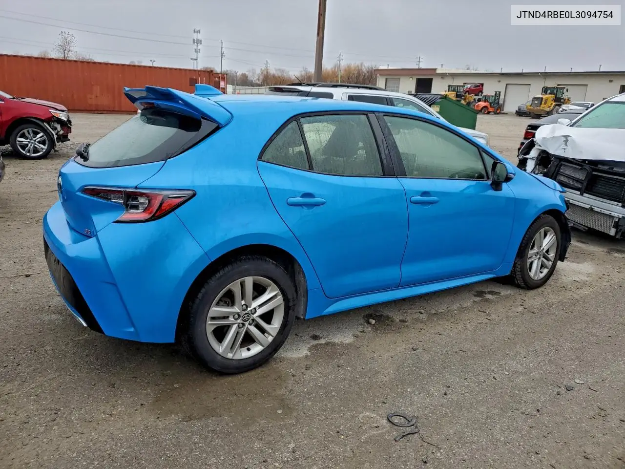 JTND4RBE0L3094754 2020 Toyota Corolla Se
