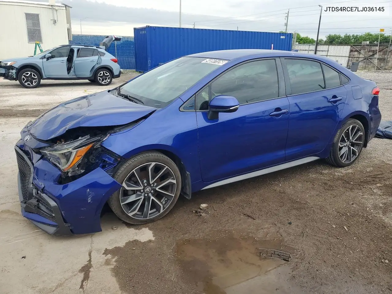 2020 Toyota Corolla Se VIN: JTDS4RCE7LJ036145 Lot: 54897126
