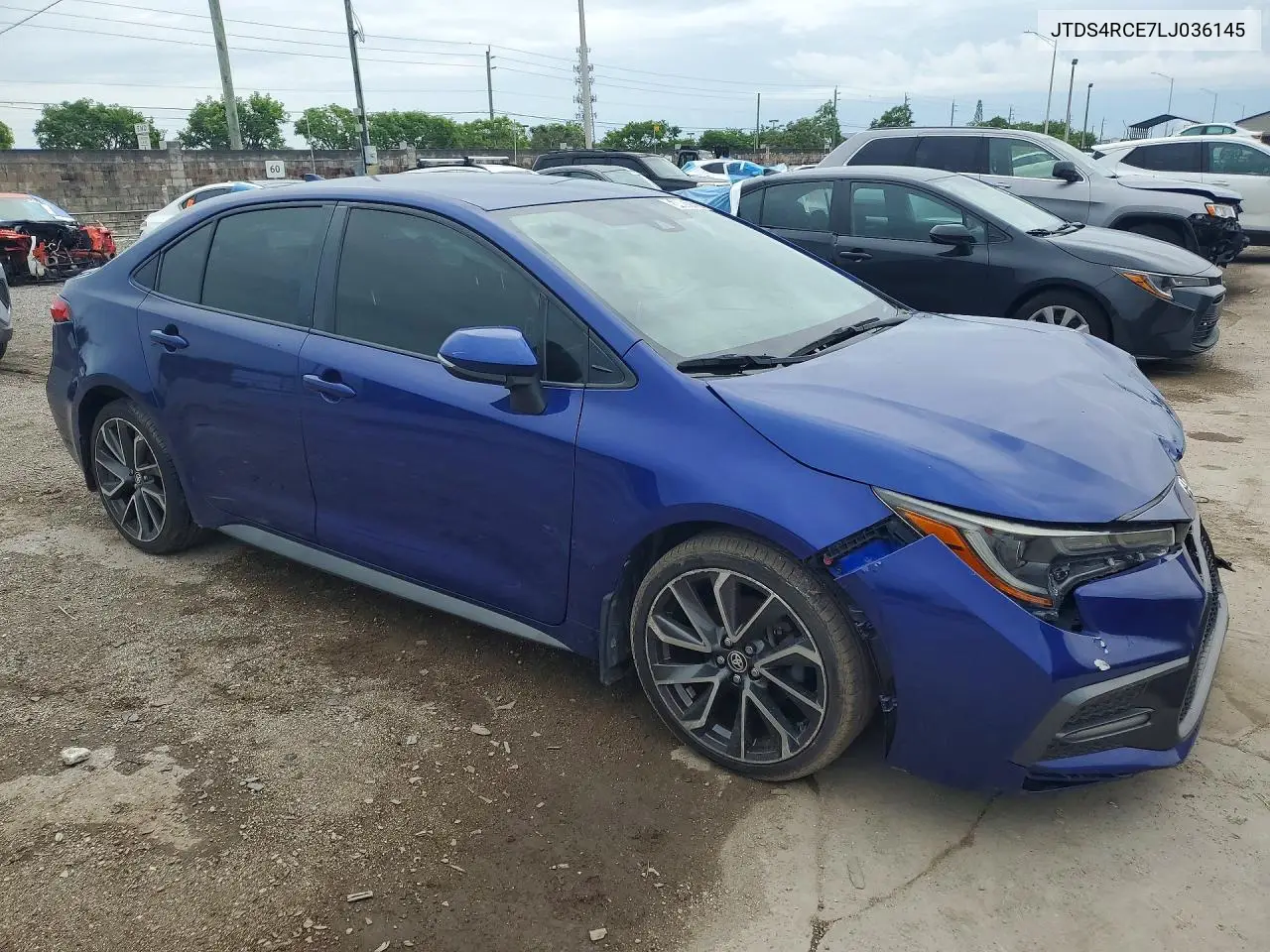 2020 Toyota Corolla Se VIN: JTDS4RCE7LJ036145 Lot: 54897126
