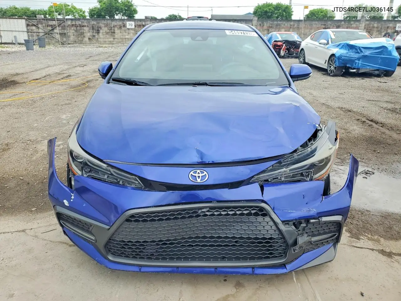 2020 Toyota Corolla Se VIN: JTDS4RCE7LJ036145 Lot: 54897126