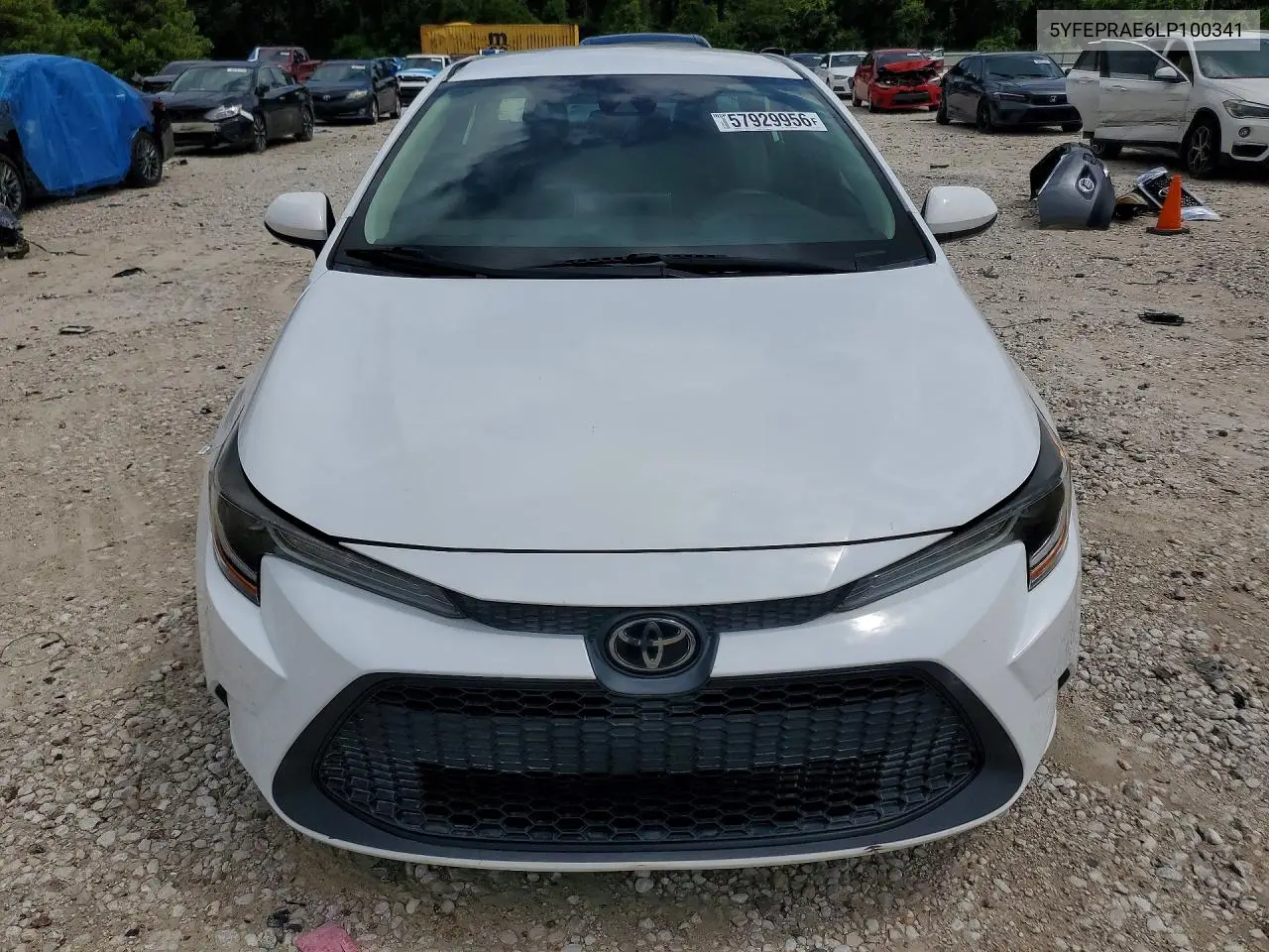 2020 Toyota Corolla Le VIN: 5YFEPRAE6LP100341 Lot: 57929956