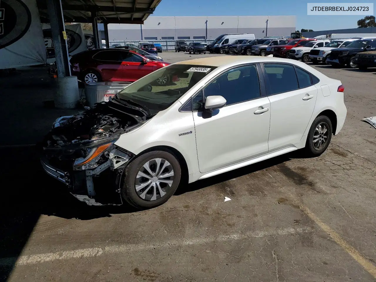 2020 Toyota Corolla Le VIN: JTDEBRBEXLJ024723 Lot: 57948836