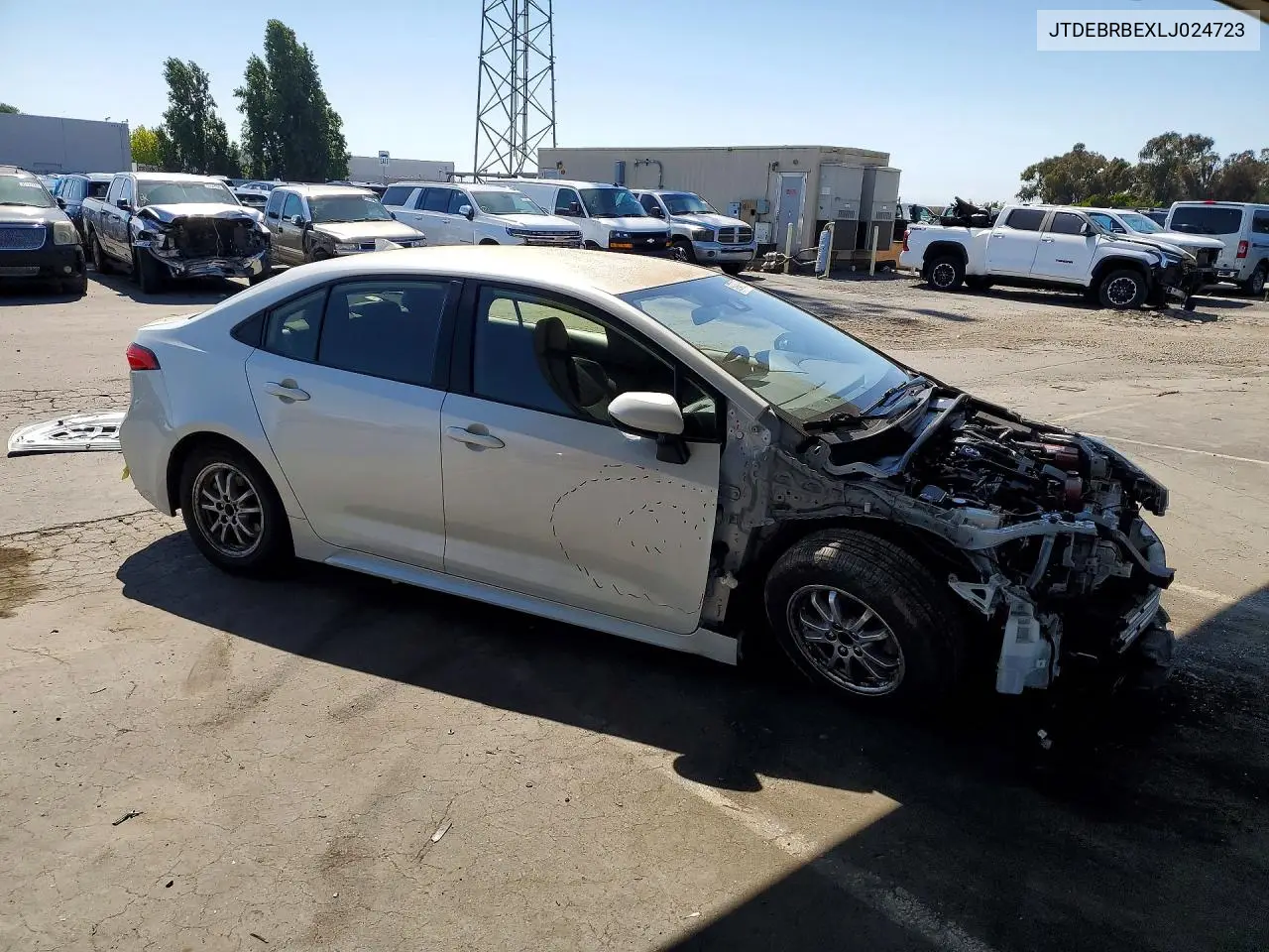 2020 Toyota Corolla Le VIN: JTDEBRBEXLJ024723 Lot: 57948836