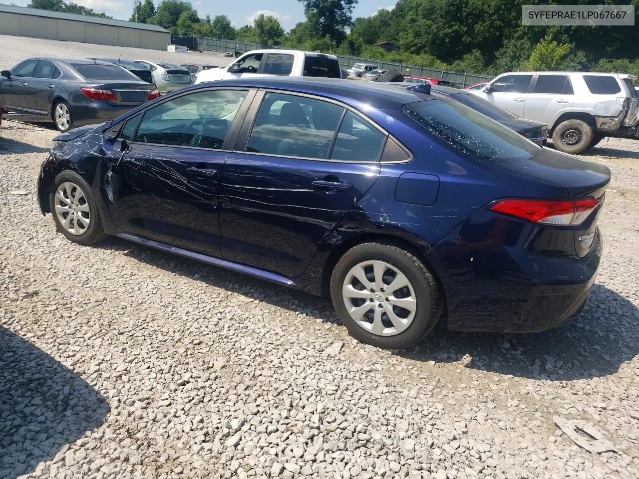 2020 Toyota Corolla Le VIN: 5YFEPRAE1LP067667 Lot: 58226366