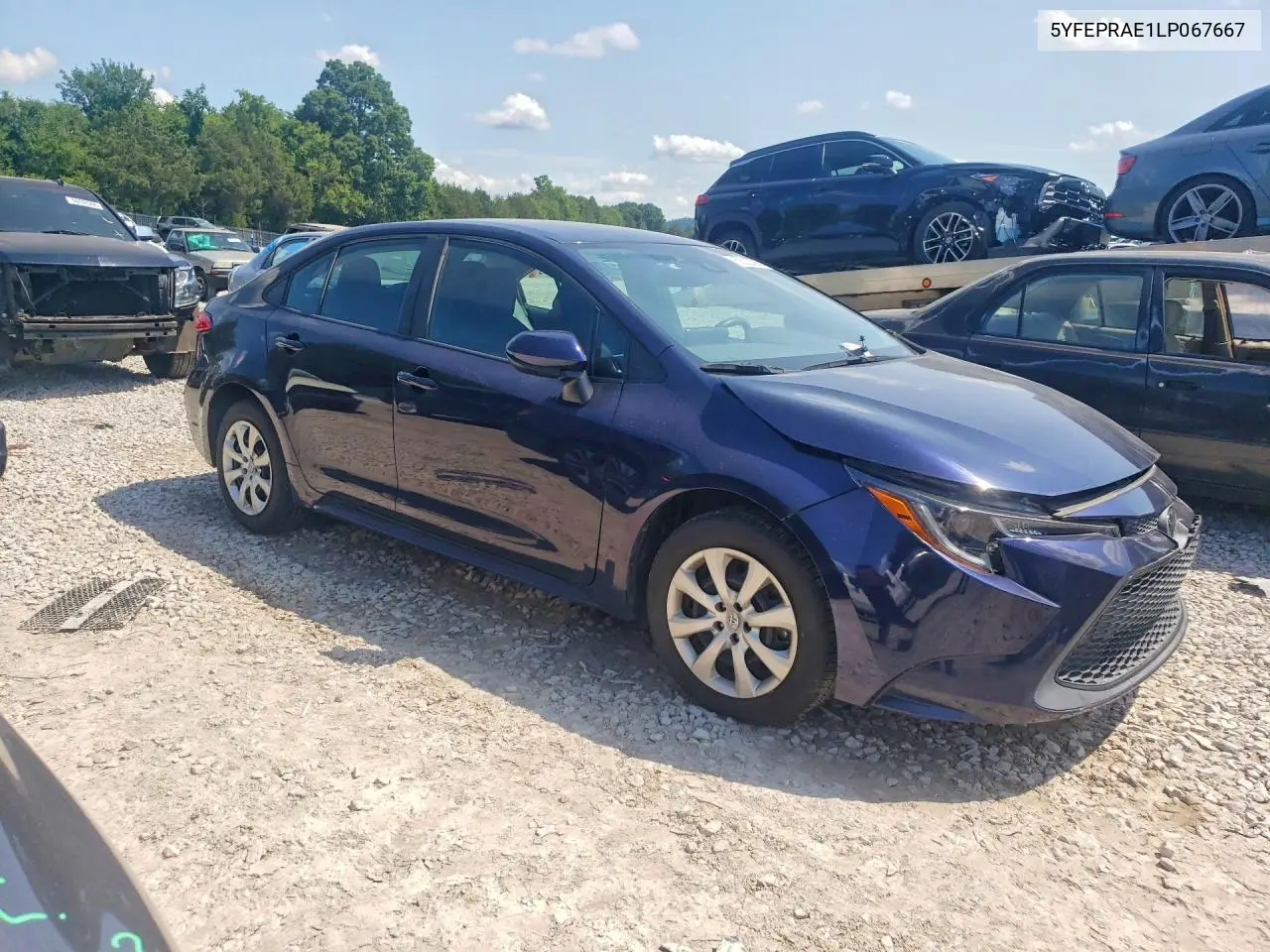 2020 Toyota Corolla Le VIN: 5YFEPRAE1LP067667 Lot: 58226366