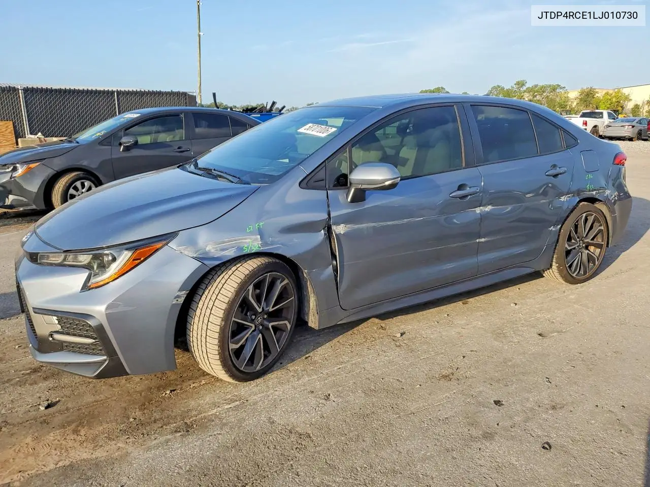 2020 Toyota Corolla Se VIN: JTDP4RCE1LJ010730 Lot: 58701006