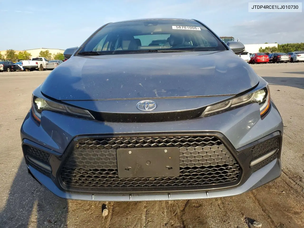 2020 Toyota Corolla Se VIN: JTDP4RCE1LJ010730 Lot: 58701006