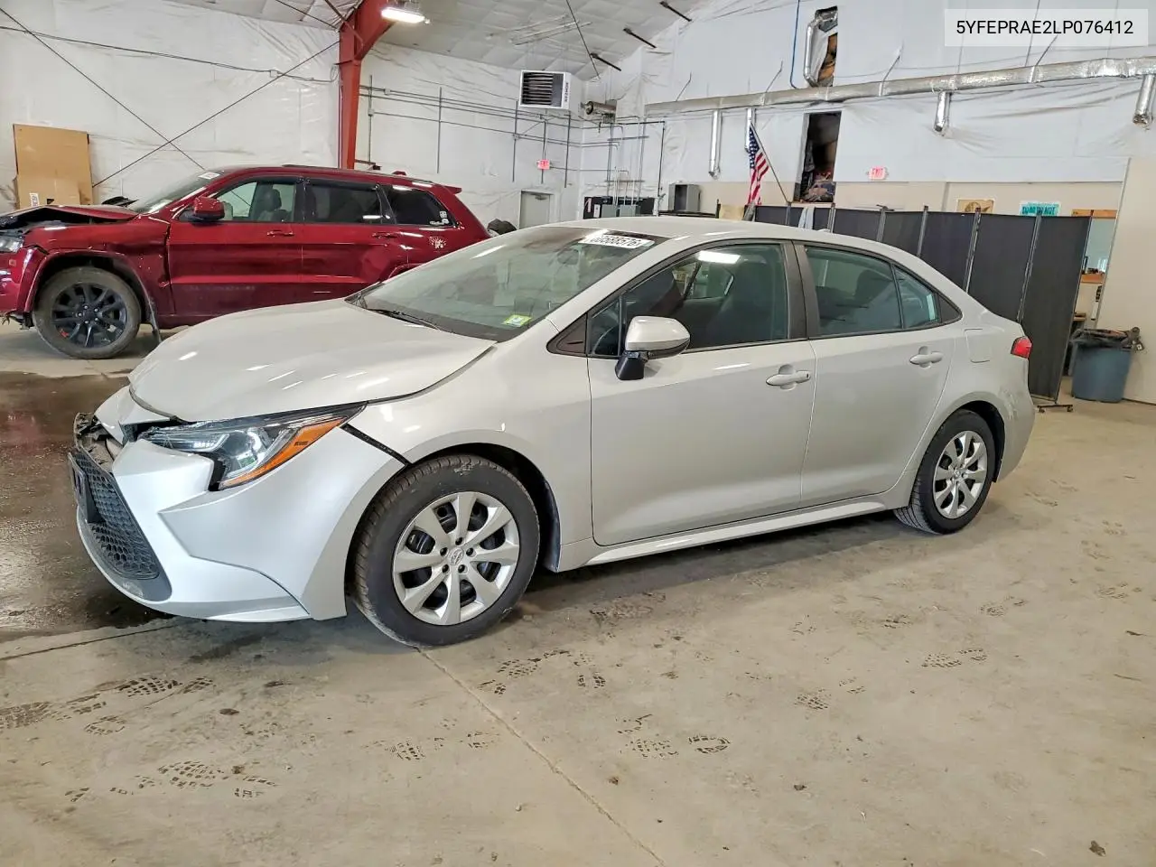 2020 Toyota Corolla Le VIN: 5YFEPRAE2LP076412 Lot: 60588576