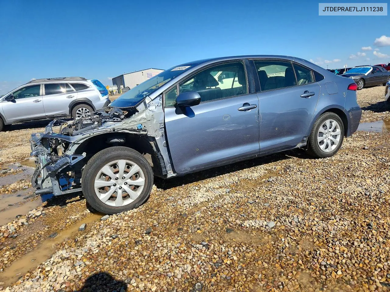 2020 Toyota Corolla Le VIN: JTDEPRAE7LJ111238 Lot: 60864006