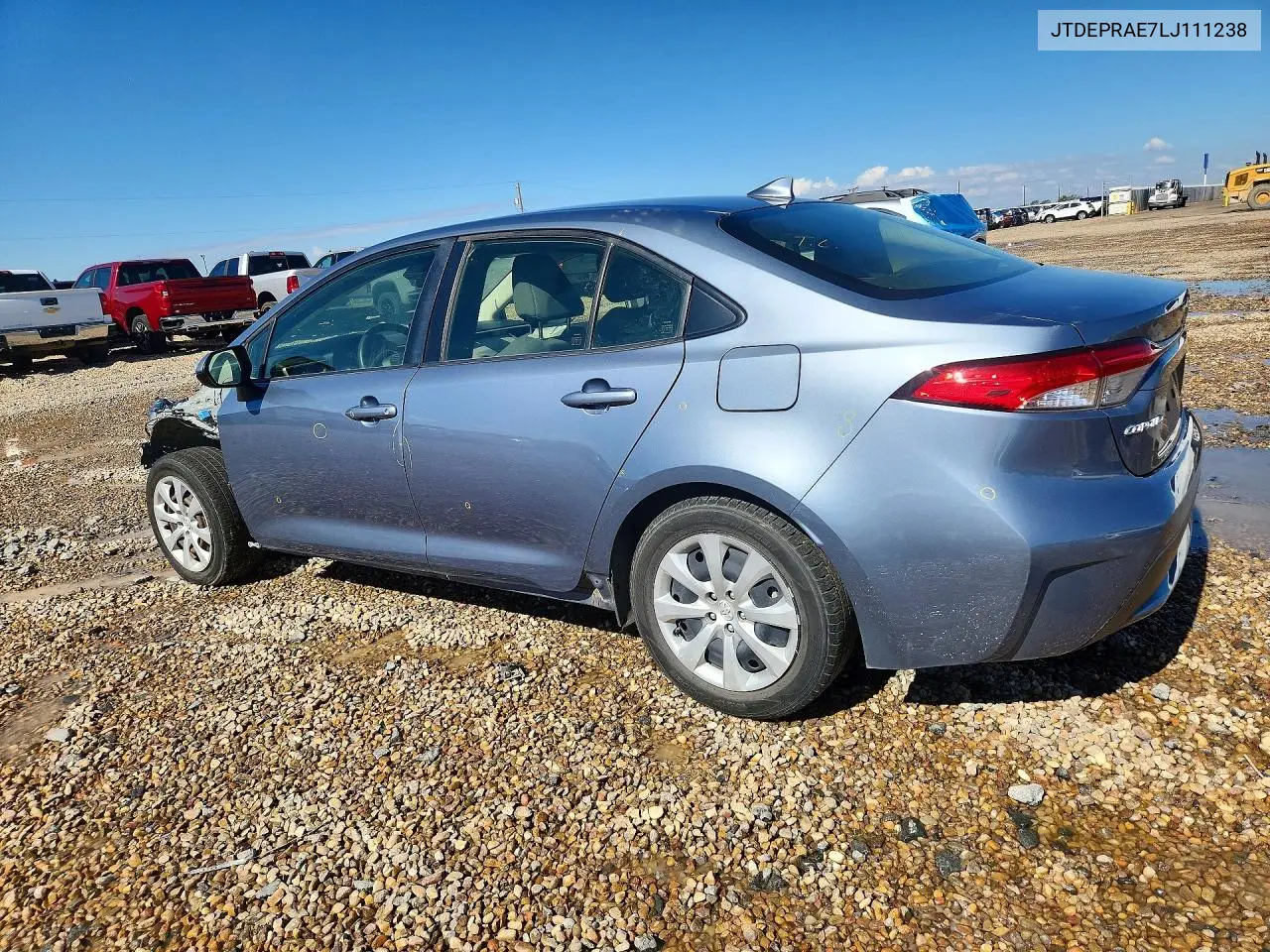 2020 Toyota Corolla Le VIN: JTDEPRAE7LJ111238 Lot: 60864006