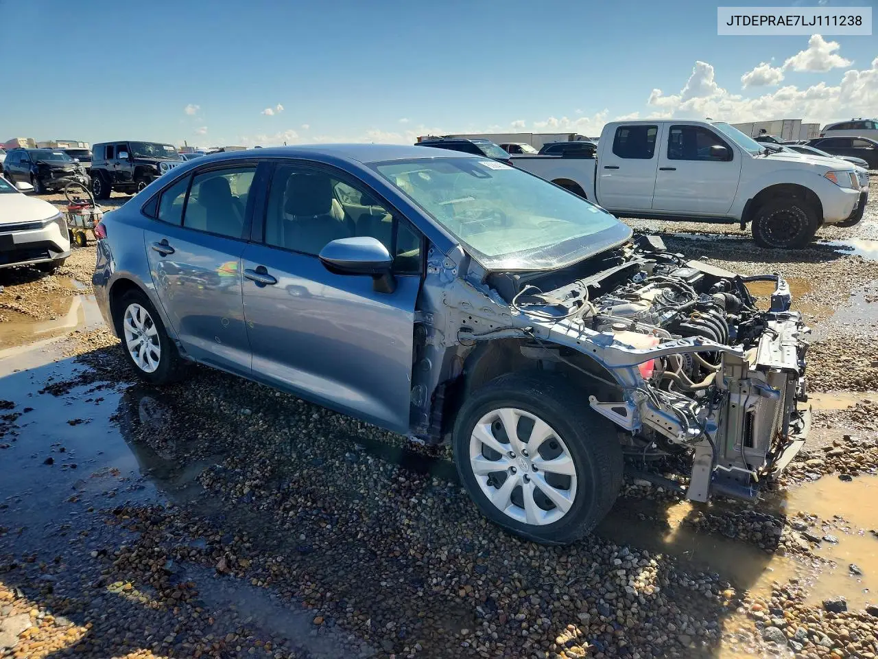 2020 Toyota Corolla Le VIN: JTDEPRAE7LJ111238 Lot: 60864006