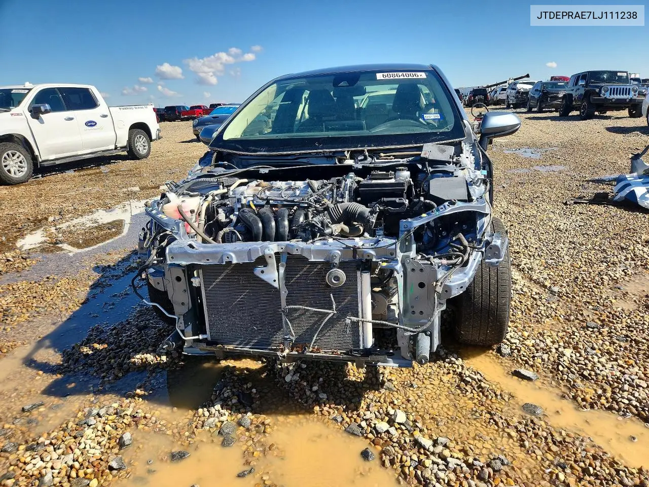 2020 Toyota Corolla Le VIN: JTDEPRAE7LJ111238 Lot: 60864006