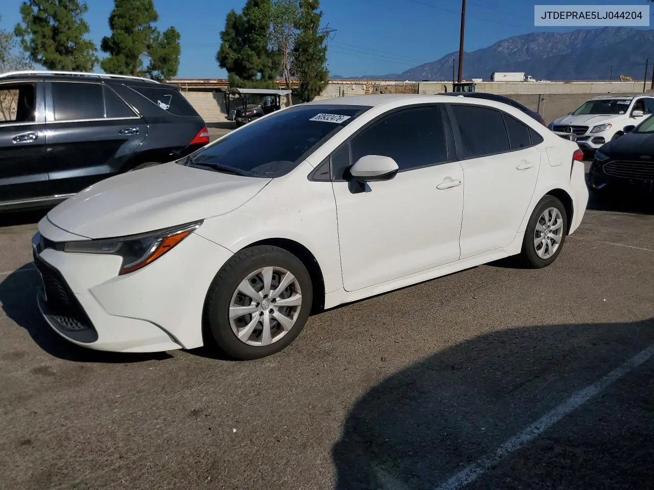2020 Toyota Corolla Le VIN: JTDEPRAE5LJ044204 Lot: 60932476