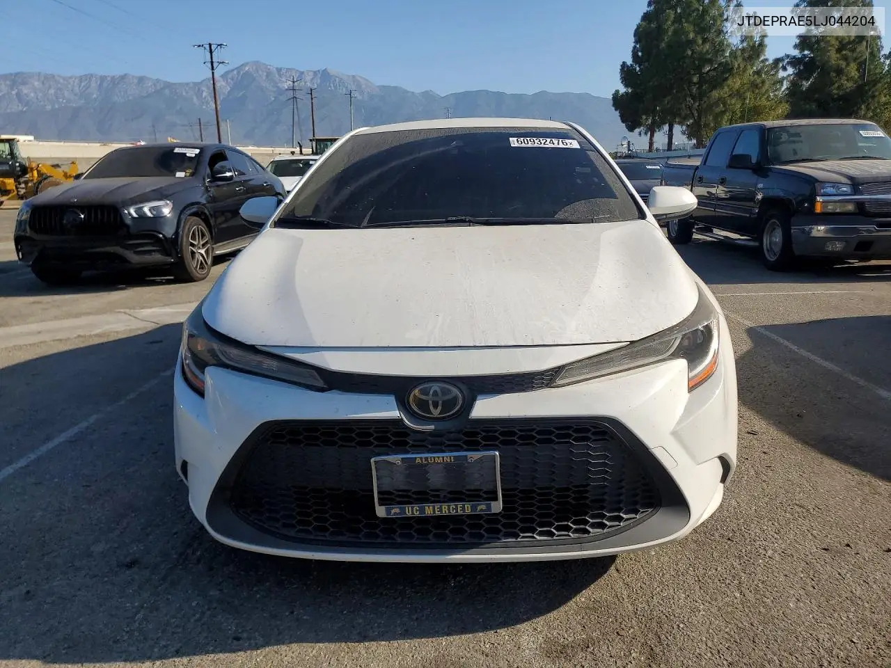2020 Toyota Corolla Le VIN: JTDEPRAE5LJ044204 Lot: 60932476