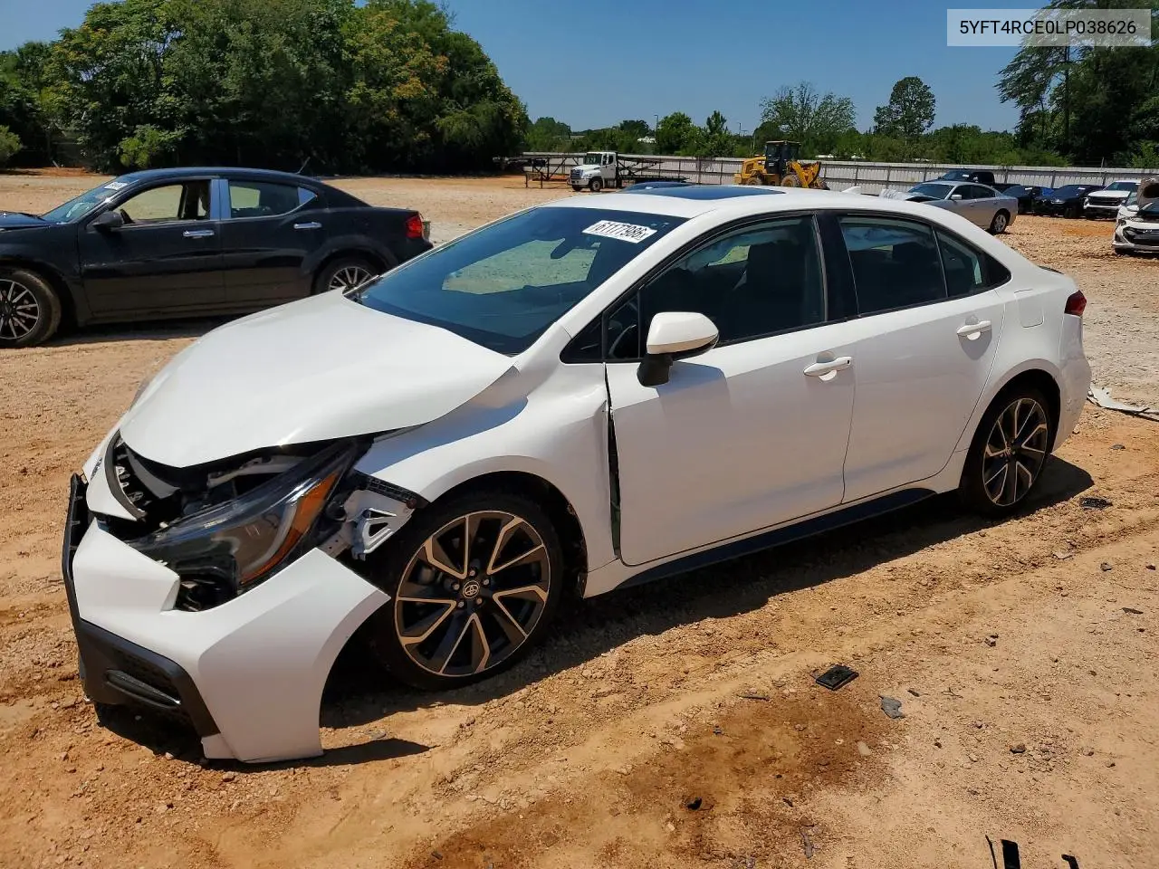 2020 Toyota Corolla Xse VIN: 5YFT4RCE0LP038626 Lot: 61177986