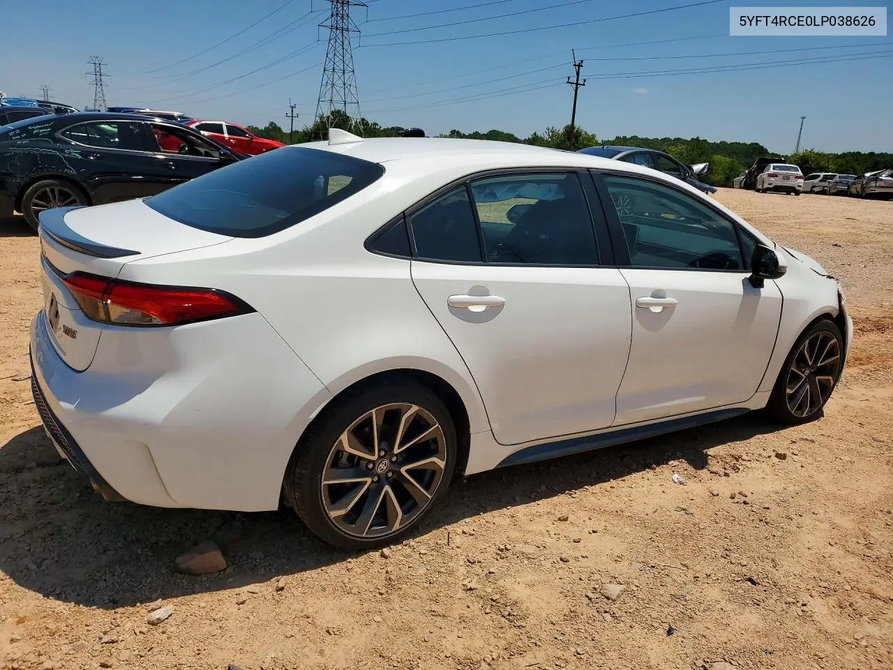 2020 Toyota Corolla Xse VIN: 5YFT4RCE0LP038626 Lot: 61177986