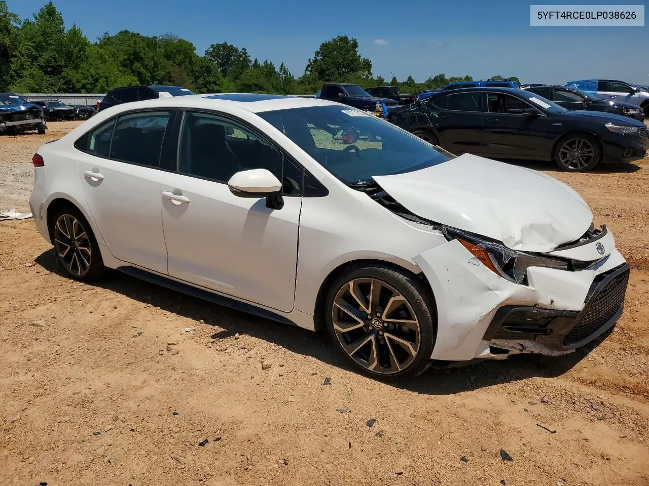2020 Toyota Corolla Xse VIN: 5YFT4RCE0LP038626 Lot: 61177986