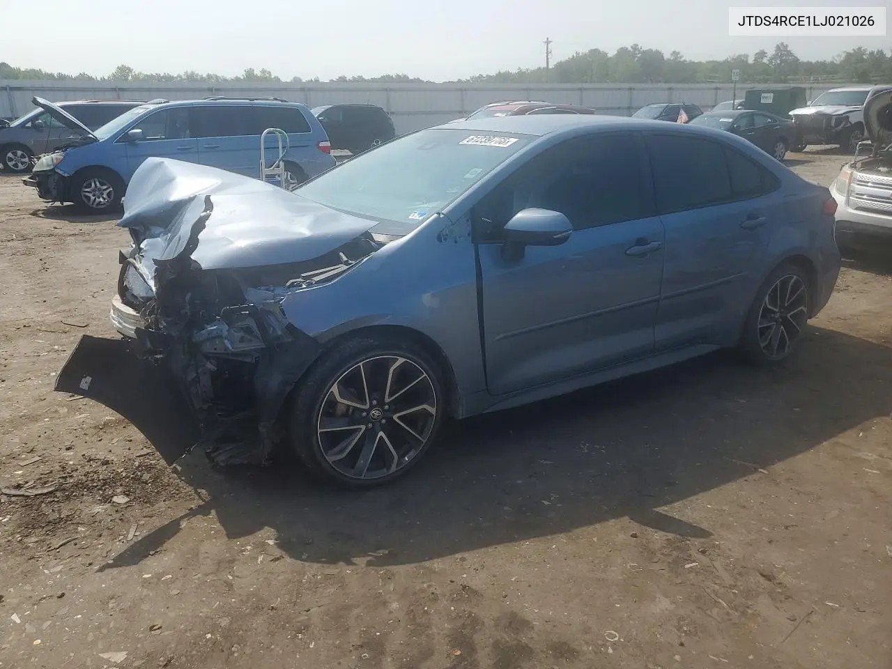 2020 Toyota Corolla Se VIN: JTDS4RCE1LJ021026 Lot: 61239766