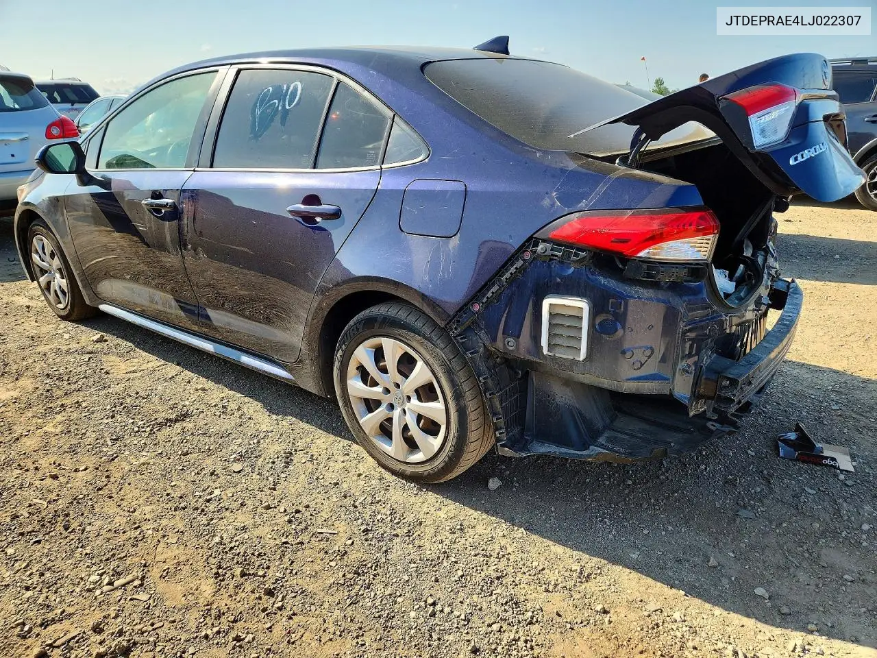 2020 Toyota Corolla Le VIN: JTDEPRAE4LJ022307 Lot: 61709376